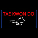 Tae Kwon Do Logo Rectangle Blue Handmade Art Neon Sign