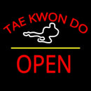 Tae Kwon Do Logo Script2 Open Yellow Line Handmade Art Neon Sign