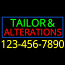 Tailor And Alterations With Phone Number Handmade Art Neon Sign