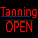 Tanning Block Open Green Line Handmade Art Neon Sign