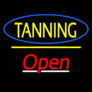 Tanning Open Yellow Line Handmade Art Neon Sign