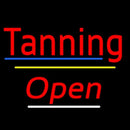 Tanning Open Yellow Line Handmade Art Neon Sign
