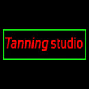 Tanning Studio With Green Border Handmade Art Neon Sign