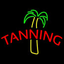 Tanning With Palm Tree Handmade Art Neon Sign