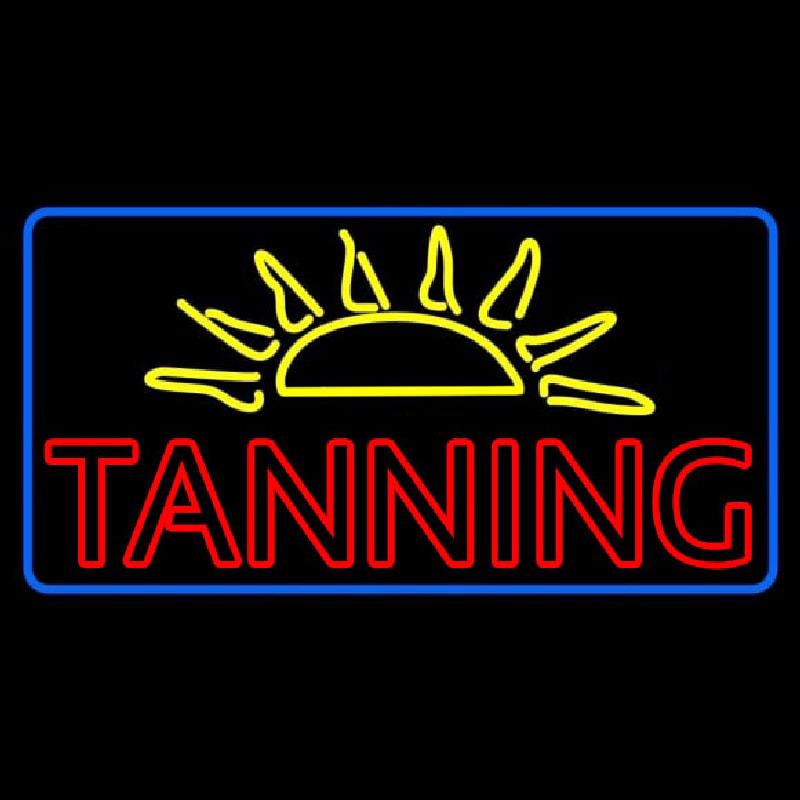 Tanning With Sun Rays Handmade Art Neon Sign