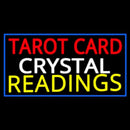 Tarot Card Crystal Readings With Blue Border Handmade Art Neon Sign