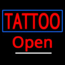 Tattoo With Blue Border Open Handmade Art Neon Sign