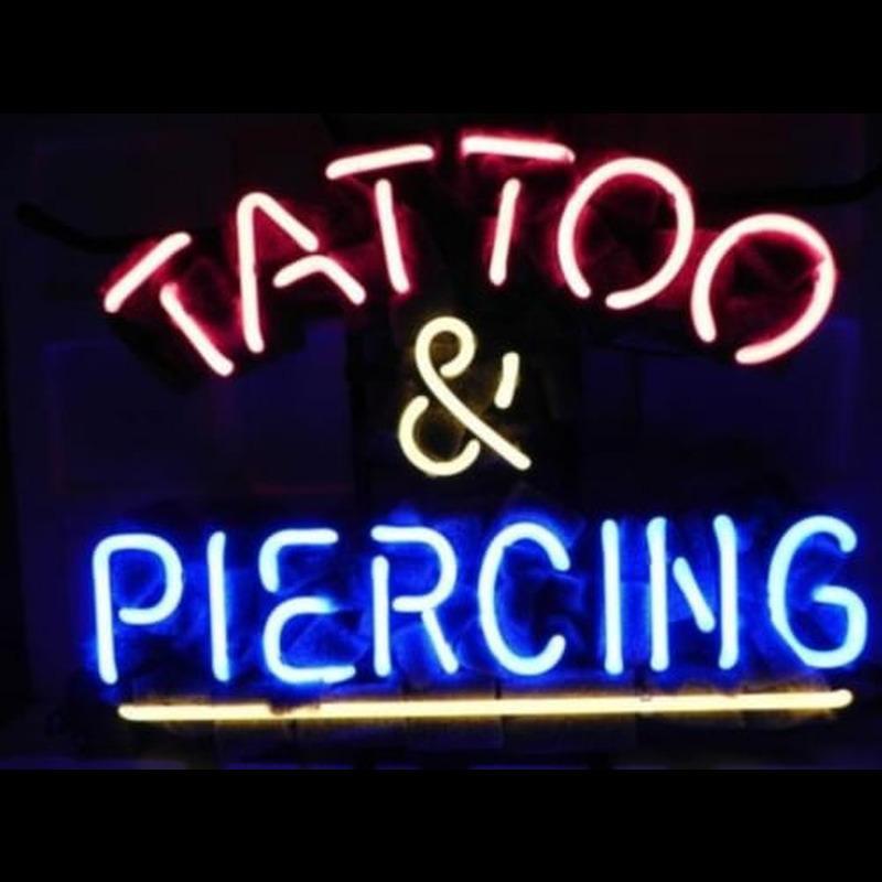 Tattoo and Piercing Parlor Handmade Art Neon Sign
