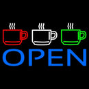 Three Cup Open Handmade Art Neon Sign