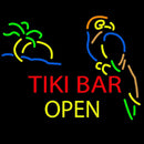 Tiki Bar Open Handmade Art Neon Sign