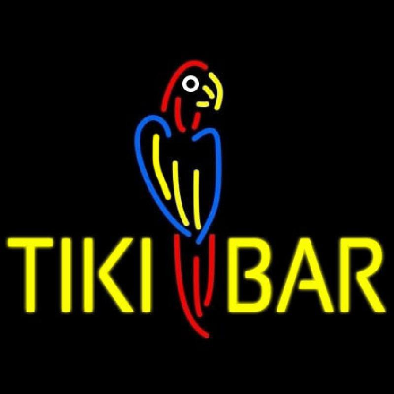 Tiki Bar Parrot Handmade Art Neon Sign