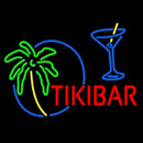 Tiki Bar With Wine Glass Handmade Art Neon Sign
