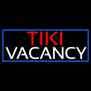 Tiki Vacancy With Blue Border Handmade Art Neon Sign