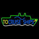 To Cruise Ships Block Handmade Art Neon Sign