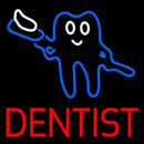 Tooth Logo With Brush Dentist Handmade Art Neon Sign