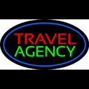 Travel Agency Blue Oval Handmade Art Neon Sign