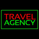 Travel Agency Green Rectangle Handmade Art Neon Sign