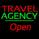 Travel Agency Open Green Line Handmade Art Neon Sign