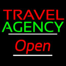 Travel Agency Open White Line Handmade Art Neon Sign