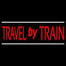 Travel By Train Handmade Art Neon Sign