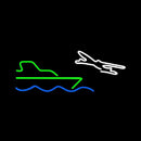 Travel Logo Handmade Art Neon Sign