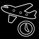 Travel Time Airplane Icon Handmade Art Neon Sign