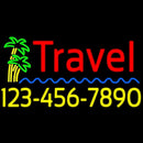 Travel With Phone Number Handmade Art Neon Sign