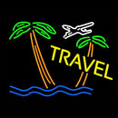 Travel Yellow Handmade Art Neon Sign