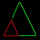 Triangles Handmade Art Neon Sign
