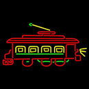 Trolley Car Handmade Art Neon Sign