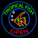 Tropical Fish Open Handmade Art Neon Sign