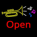 Trumpet Logo Open Handmade Art Neon Sign