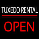 Tuxedo Rental Block Open Handmade Art Neon Sign