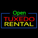 Tuxedo Rental Open Green Handmade Art Neon Sign