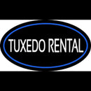 Tuxedo Rental Oval Blue Handmade Art Neon Sign