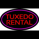 Tuxedo Rental Oval Purple Handmade Art Neon Sign