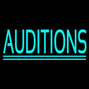 Turquoise Auditions Double Line Handmade Art Neon Sign