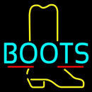 Turquoise Boots With Yellow Logo Handmade Art Neon Sign