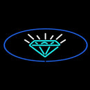Turquoise Diamond Logo Handmade Art Neon Sign