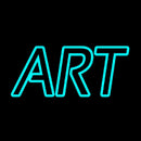 Turquoise Double Stroke Art Handmade Art Neon Sign