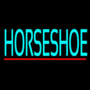 Turquoise Horseshoe Block Handmade Art Neon Sign