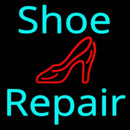 Turquoise Shoe Repair Sandal Handmade Art Neon Sign