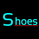 Turquoise Shoes Red Line Handmade Art Neon Sign