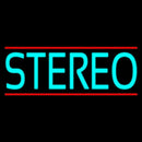 Turquoise Stereo Block Red Line Handmade Art Neon Sign