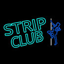 Turquoise Strip Club Handmade Art Neon Sign