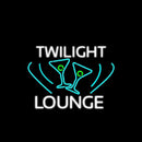 Twilight Lounge With Martini Handmade Art Neon Sign