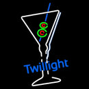 Twilight Martini Glass Bar Handmade Art Neon Sign