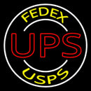 Ups Fedex Usps With Circle Handmade Art Neon Sign
