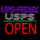 Ups Fedex Usps With Open 1 Handmade Art Neon Sign