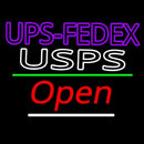 Ups Fedex Usps With Open 3 Handmade Art Neon Sign